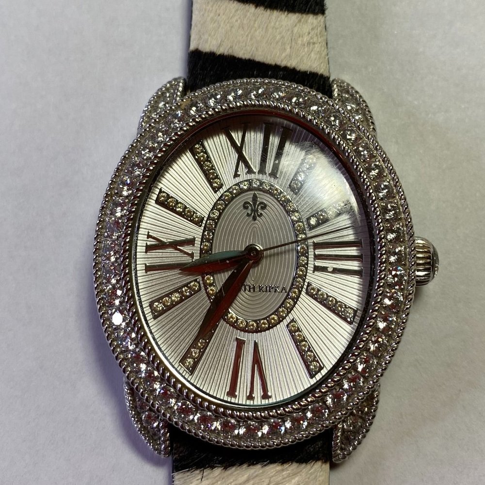 Judith Ripka Women's Calf Skin Band Watch
